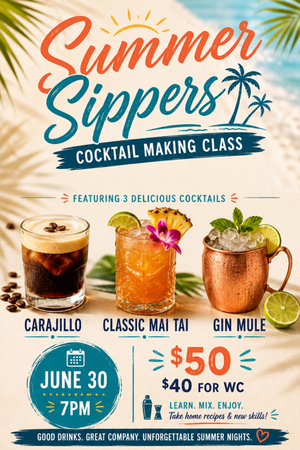 Summer Sippers Cocktail Class