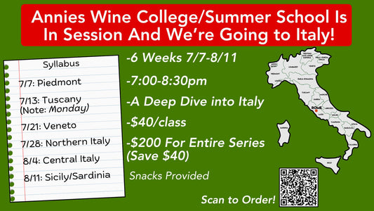 Annie's Wine College Summer School Italy: 7/28: Northern Italy